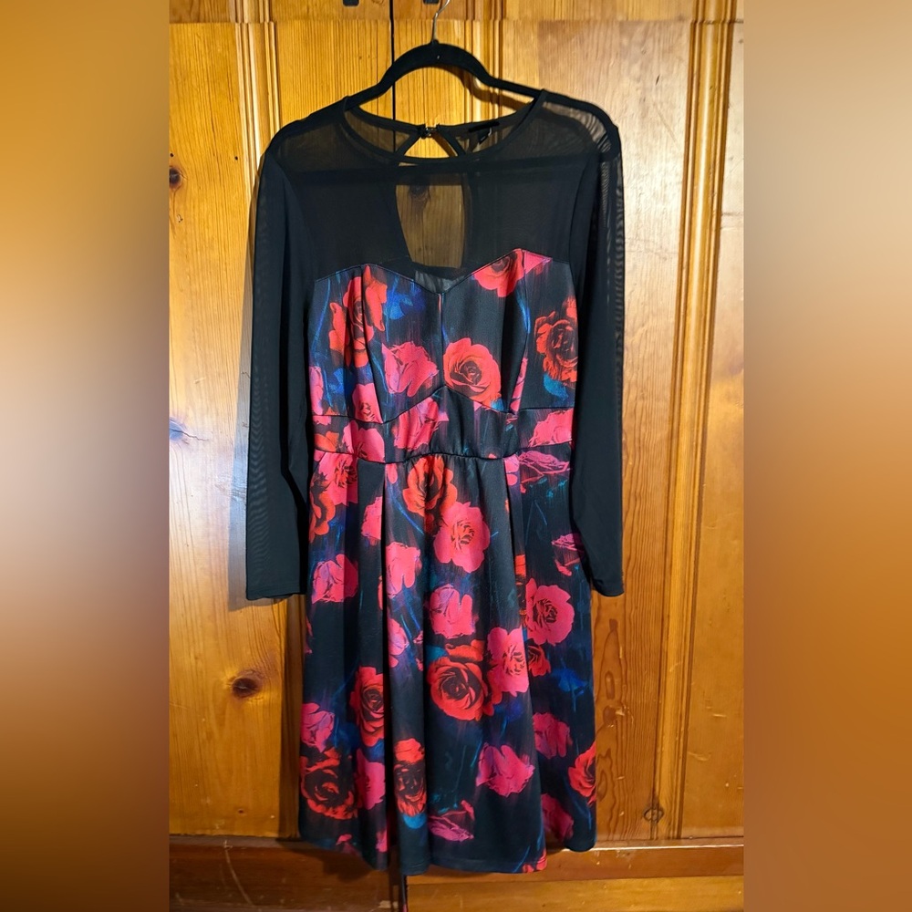 Torrid Mini Scuba Illusion Neck Dress Size 1